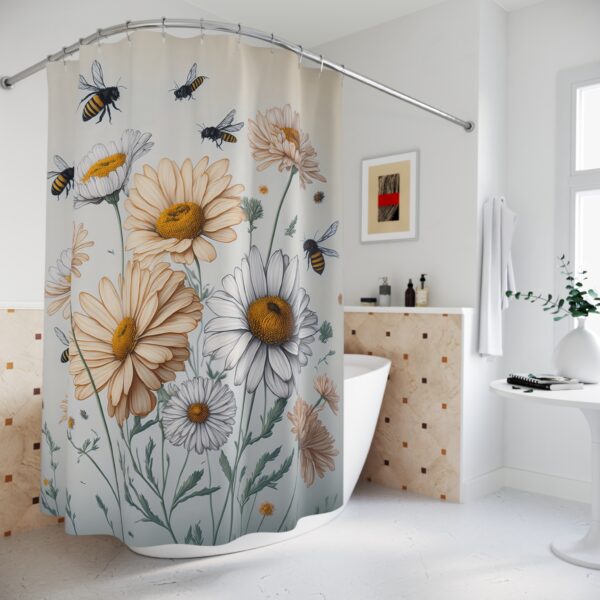 Bee and Daisy Combo Shower Curtains - Image 2
